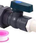 Three Quarter Inch PVC Rain Barrel Spigot Kit with garden hose adapter and bulkhead fitting, ball valve and tape included.