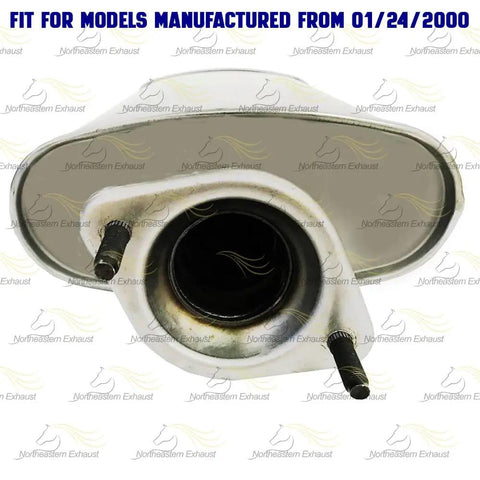 Exhaust Muffler Tail Pipe For Jeep Wrangler 2000 2006 4.0L Drop In Replacement Stainless Steel Direct Fit showing pipe end