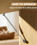 Installed view of 2 Pack Soft Close Toy Box Hinges For Heavy Curved Round Arched And Flat Lids Lid Support Hinges Heavy Duty