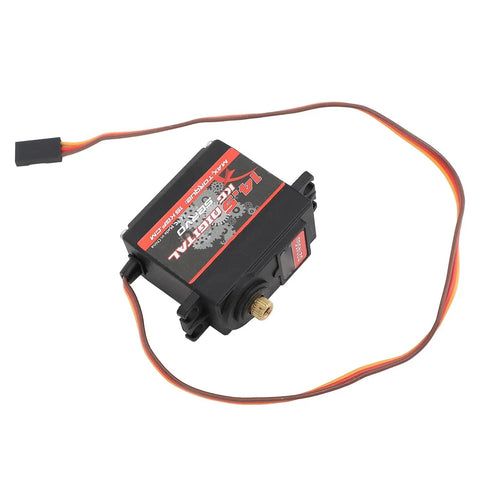 Heavy Duty Full Metal Gear RC Servo Motor Delivering Hella Badass Torque For Rugged Crawlers And Custom Robots Rock Solid Pro Level Drive System 14.5 KG Load Capacity with wires.