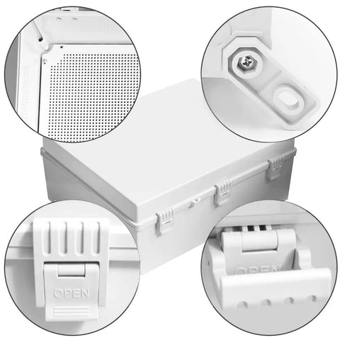 Large Outdoor Electrical Enclosure Box Waterproof Weatherproof Plastic Housing With Cover For Electronics Dustproof Watertight Built Tough