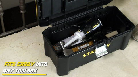Tiny 4 Inch Caulking Gun No Drip With Patented Design Lightweight ABS Frame Two Pack Fits All 10 Oz Tubes in toolbox