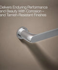 Avid 18 Inch Towel Bar In Vibrant Brushed Nickel Dope Modern Bath Hardware With Clean Lines Solid Wall Mount Corner View