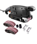 Heavy Duty 600W Electric Belt Sander With Variable Speed Control delivering reliable copper motor performance and accessories for woodworking.