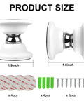 Magnetic RV Door Holder Keeps Doors Open Hands Free 1.9 inch and 1.8 inch white stoppers with screws and adhesive pads