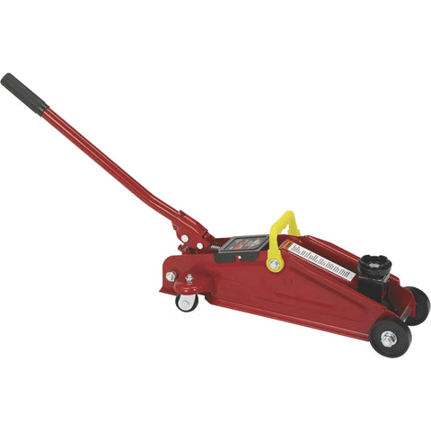 Smooth As Butter Hydraulic Trolley Jack With 2 Ton Load Rating Quick Roll Base Low Profile Body Textured Handle Glides Tight Under Chassis Easy Carry Loop For Garage Car Repair And Auto Pros