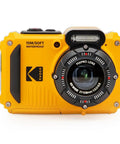 Rugged Waterproof Digital Camera With 50 Feet Depth Rating, 16MP Sensor, 4X Optical Zoom, Shockproof, Dustproof, Yellow front view