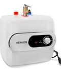 2.6 Gallon On Demand Electric Water Heater With LED Display Under Sink Mini Tank 110V Plug In 1500W Fast Heating Unit