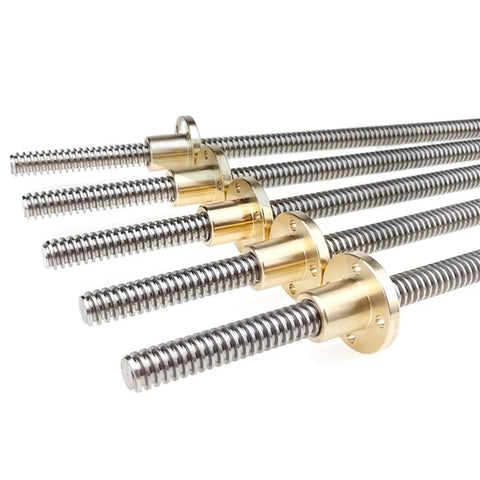 Lead Screw T30x6 With Brass Nut 30mm Stainless Steel Threaded Rod 6mm Pitch Trapezoidal Screw For 3D Printers And CNC Machines