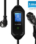 Level 2 EV Charger With 16 Amp 110 240V Capability, WiFi Enabled Smart Fast Charging, 16 Foot Cable, J1772 Connector displayed