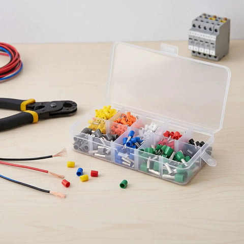 Massive 400 Piece Insulated Wire Ferrule Terminal Kit Featuring Premium Copper Crimp Connectors That Keep Stranded Wires Tidy And Secure For Control Panels Cars And Heavy Equipment Projects in case