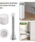Door Stop Rubber Tip Replacements 0.39 Inch Universal Fit Bumper Tips And Caps For Door Wall Protection Durable Non Scratch Rubber White Finish 20 Pack For Easy Home Office Use
