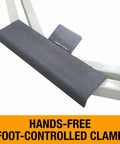 Foot-controlled clamp for 40 Inch Box and Pan Brake Built For Real World Shop Use Handles 12 Gauge Mild Steel Up To 135 Degree Bends