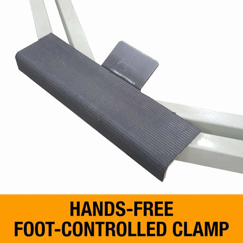 Foot-controlled clamp for 40 Inch Box and Pan Brake Built For Real World Shop Use Handles 12 Gauge Mild Steel Up To 135 Degree Bends