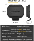 Speed And Cadence Sensor Bundle With Bluetooth 5.0 And ANT Plus Wireless Waterproof Design For Bike Computers, dimensions shown