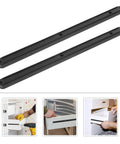 Full Extension Drawer Slides Two Pack Heavy Duty Undermount Cabinet Rails With Quick Release Latches displayed with install guide