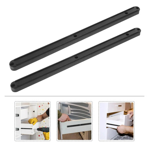 Full Extension Drawer Slides Two Pack Heavy Duty Undermount Cabinet Rails With Quick Release Latches displayed with install guide