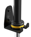 Close-up of Ultimate Space Saving Barbell Wall Mount Rack For Garage And Home Gym, Vertical Steel Bar Holder With Powder Coat