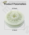 No Sweat Replacement Washing Machine Motor Pulley for Whirlpool Models 2 5/16 inch diameter with 4 ribs and 5 grooves