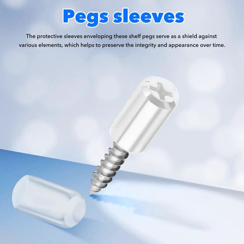 Heavy Duty Iron Shelf Support Pegs 120 Piece Set For Cabinets And Bookcases Easy Install Self Tapping Pins with protective sleeves
