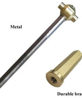 Heavy Duty Threaded Rod And Retainer Clamp Ring Knob Assembly, smooth brass knob and sturdy metal rod for pool filter use.