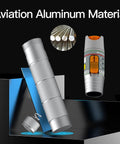 Two aluminum Visual Fault Locator (VFL) pens with LC/FC/SC/ST adapters; knurled grip and orange switch