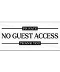 No Guest Access Sign Two And A Half By Six Inches Acrylic Private Door Sign For Office And Home Do Not Enter Easy Mount Keep Out For Hosts