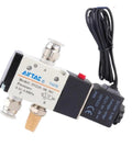 AC 110V 3 By 2 Way Solenoid Valve With 1 By 4 Inch NPT Outlet Normally Closed For Pneumatic Air Systems Plug And Play Electric Control Aluminum Body Model 3V210-08 Internal Or External Pilot Industrial Grade Valve.