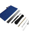Pencil Style Glass Cutter Kit With 2 Spare Blades For Craft Projects And Window Glass Cutting Tools set with pouch, ruler, and handles