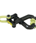 Heavy Duty Steel 360 Degree Tree Stump Remover Attachment for Tractors and ATVs, 16 Tooth Grip, Side View, Green Handle