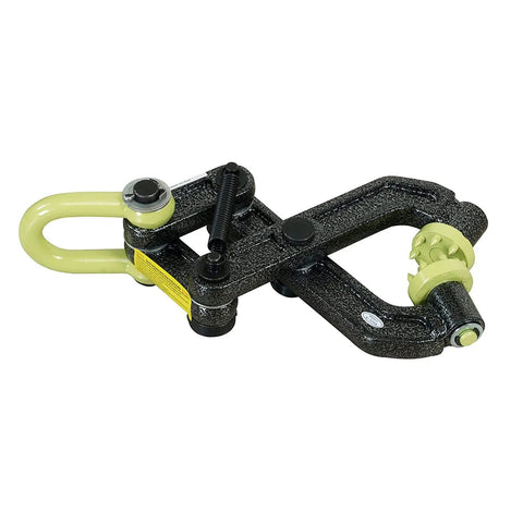 Heavy Duty Steel 360 Degree Tree Stump Remover Attachment for Tractors and ATVs, 16 Tooth Grip, Side View, Green Handle