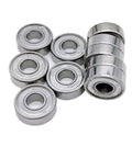 10pcs Deep Groove Ball Bearings In Single Row for smooth operation, featuring a sealed design to keep gears dust free.
