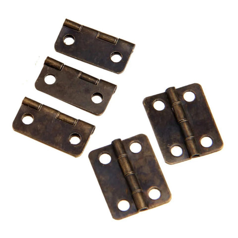 Heavy-Duty Concealed Rotating Hinges Set For Cabinets And Jewelry Boxes, 10-Piece 4-Hole Doors Fittings, 16x13mm Size, Easy Install
