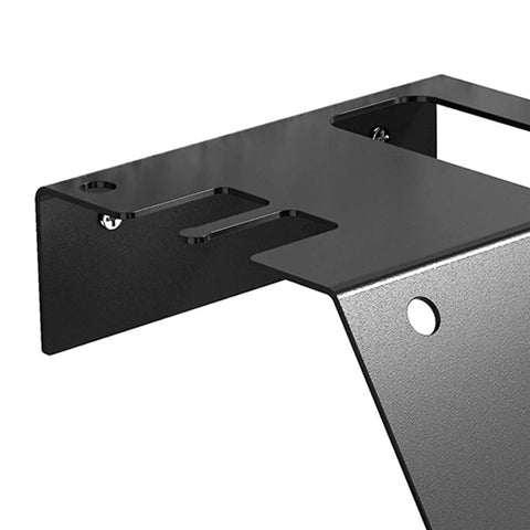 Angle view of Heavy Duty Circular Saw Rack And Tool Organizer, rust resistant steel holder, wall mounting bracket.
