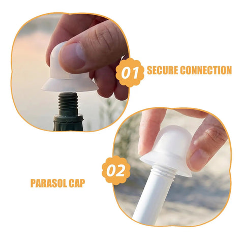 Get Your Patio Umbrella Looking Like New With These Durable White Plastic Top Cap Replacement Kits Perfect For Wind Weather Resistance And Easy Outdoor Sun Shade Maintenance Upgrades For Fishing Or Garden Vibes. white plastic parasol cap on umbrella pole, secure connection