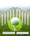 Big Easy White Golf Tees Set With 0.75 Inch Big Head 3.25 Inch Adjustable Height 6 Prong Low Friction Design Pro Grade