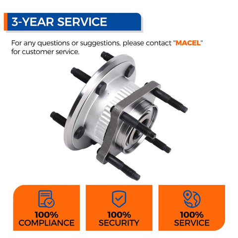 512302 Rear Wheel Hub Bearing Assembly For Jeep Commander 2006-2010 And Grand Cherokee 2005-2010 shown from side view