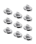 Badass Metal Twist Lock Turn Buttons For Sailboats And Marine Gear featuring slick rotary safety lock, set of 10, zinc plated aluminum.