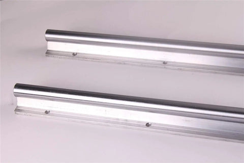 Two Pack 12mm Linear Rail Shaft Rods SBR12 High Precision Guide Rail For CNC Machines, stainless steel close-up view