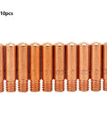 Premium MIG Welding Contact Tips Replacement Consumables With M6x1.0 Thread Fit Model 11 35 Standard Size For Smooth Wire Feed And Torch Setup 10 Pack, copper tips.