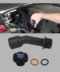 Engine Oil Filler Tube With Gasket And Filler Cap FC208 For Chevy Silverado 1500 1994 To 2013 Replacement Kit installed