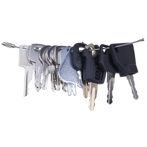 Legit 18 Piece Heavy Equipment Key Set For Forklifts Excavators Loaders And Tractors With Compact Organizer Ring To Keep Your Job Site Access Smooth Sailing Today