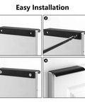 Installation guide for 12 Piece 150mm Aluminum Concealed Finger Edge Pulls For Cabinets And Drawers With Mounting Screws Black Finish