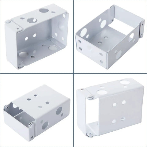 2 Inch White Low Profile Box Mount Blind Brackets Bundle, 12 Pcs Six Sets For Window Blinds Headrail Holder Installation