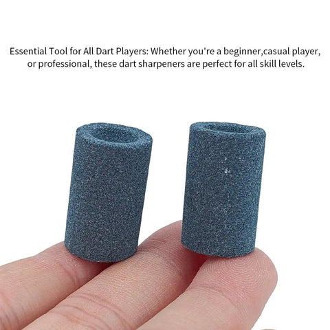 6 Piece Dart Sharpeners Set With Cylindrical Grinding Stones For Steel Tip Darts Keep Points Sharp Reduce Burrs And Bounce Outs Durable Darts Accessories Kit