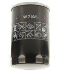 Straight Up Heavy Duty Spin On Oil Filter For Air Compressors Keeps Your Rig Crushing It By Straining Out Grit And Sludge Direct Replacement 2903 0337 01 side view with colored icons