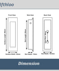 Dimension diagram of Sleek Two Pack Recessed Pocket Door Pulls With Zero Fuss Flush Mount Design And Comfortable Finger Groove.
