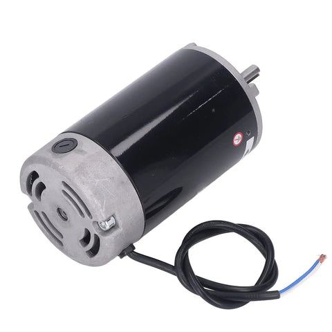 Heavy Duty Mini Lathe Motor Replacement 750W High Speed 6000RPM With M10 Shaft 40mm And 110V Iron Housing showing black motor with wires.
