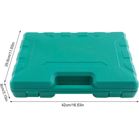 Green carrying case for 9 Piece Auto Body Hammer And Dolly Kit For DIY Dent Repair With Heavy Duty Paintless Tools For Cars