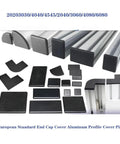 European Standard End Cap Cover Aluminum Profile Cover Plate For Industrial Frame CNC Machines Gray EU 2080 Four Hole DIY Friendly Fit With 2020 3030 4040 4545 2040 3060 4080 Extrusion Profiles, gray aluminum end caps
